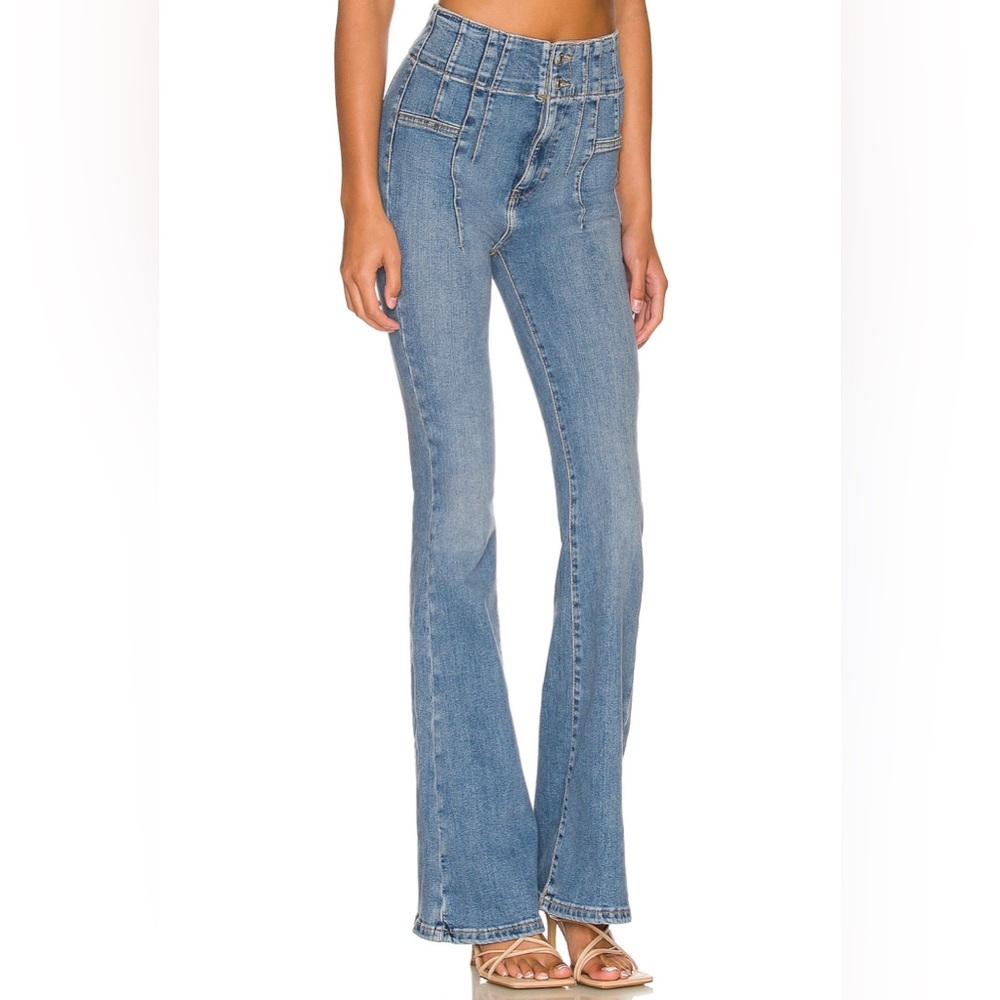 We The Free Jayde High-Rise Light Blue Flare Jeans - Picture 2 of 6